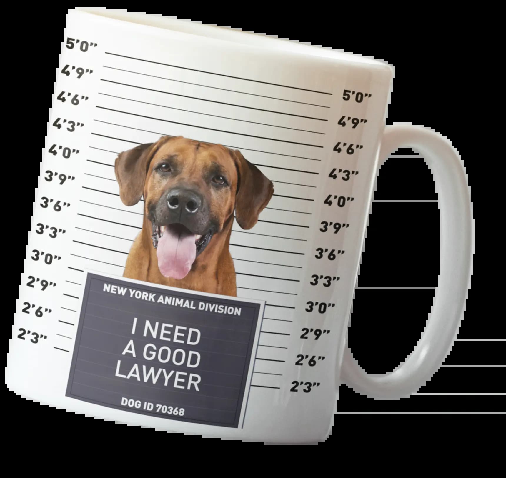 mug with dog illustration